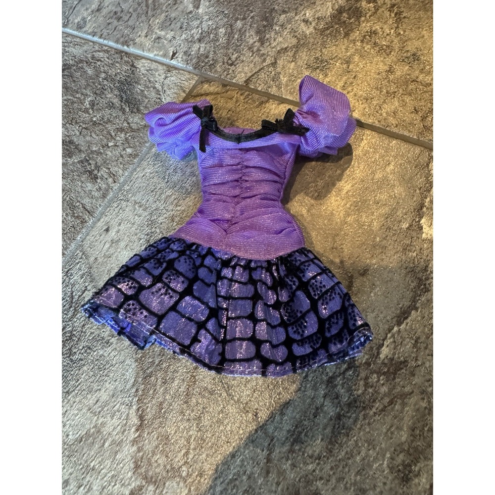 1991 Mattel Barbie City Lights Fashions‎ Purple Web Dress Barbie Doll Dress Only